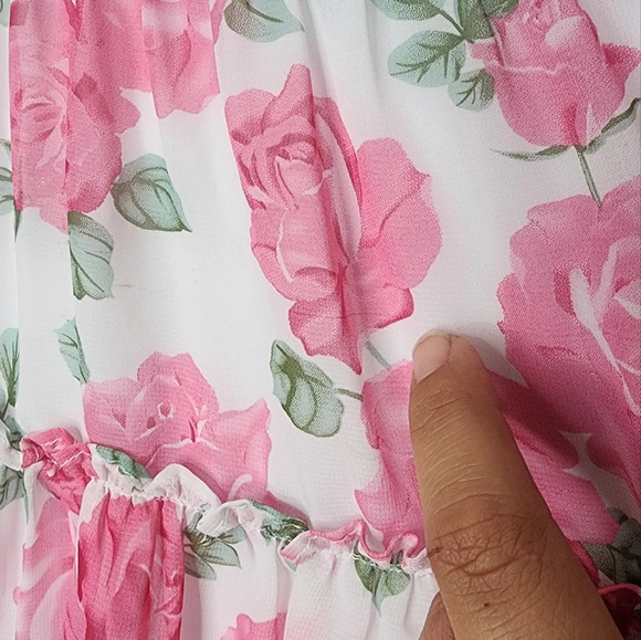 Juicy Couture Floral Pink White Blouse Sz 3T - Picture 8 of 9